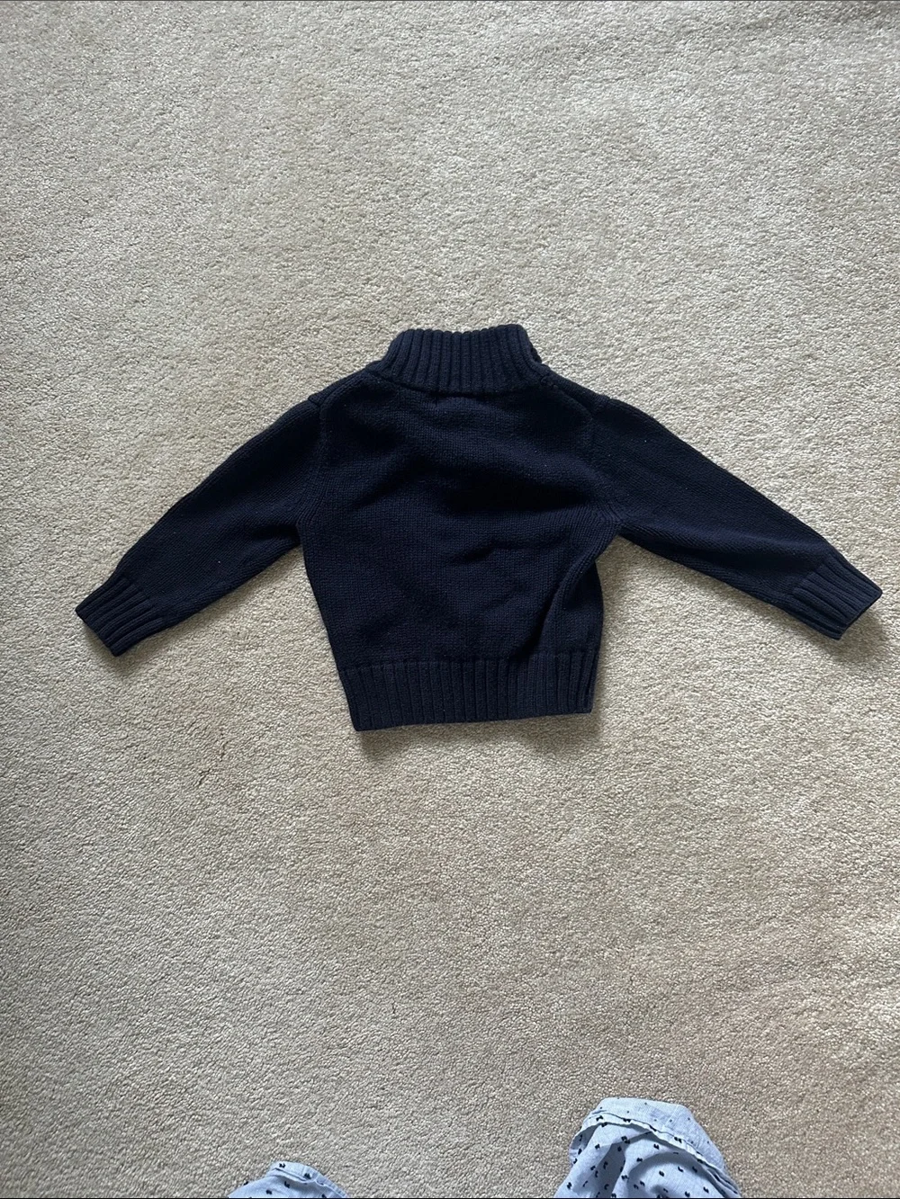 Ralph Lauren 100% cotton Navy Half-Zip Knit Pullover sweater